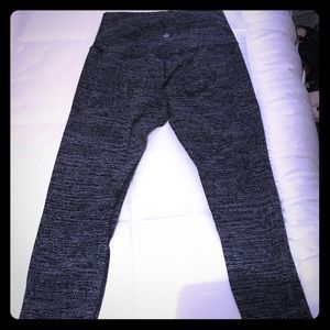 Lululemon Align Pant Twillines Ice Grey Black Sz 6